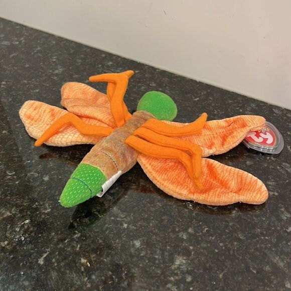 Glow The Firefly 2000 Ty Beanie Baby  7” long w Tush Tag & Ear Tag - Picture 7 of 10